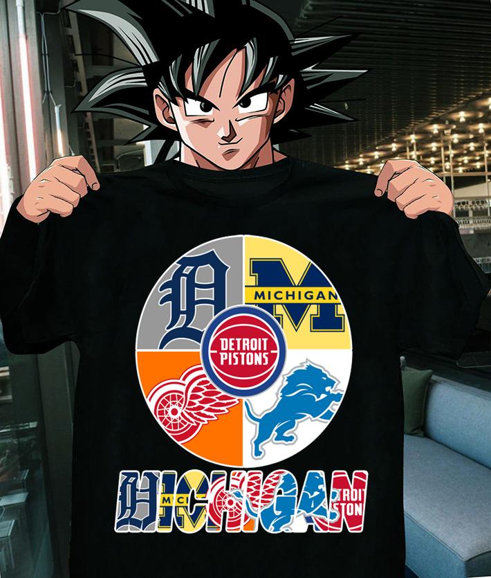 Detroit red wings, detroit tigers , detroit lions, detroit pistons, Michigan wolverines t-shirt shirt