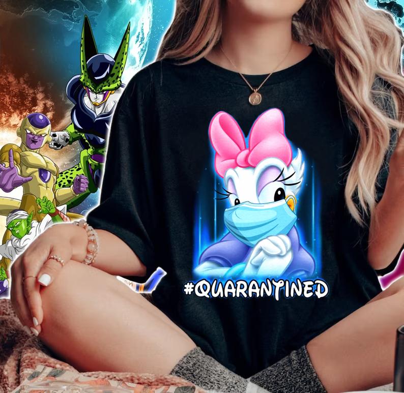 Daisy Duck Mask Quarantined Coronavirus t-shirt woman shirt