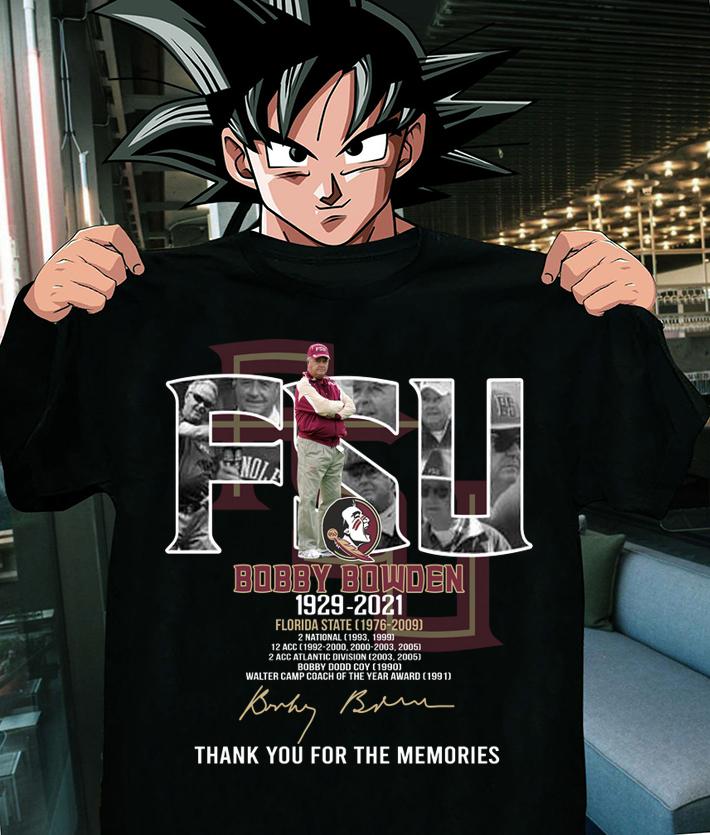 FSU Bobby Bowden 1929-2021 Florida State Thank You For The Memories Signature t-shirt shirt