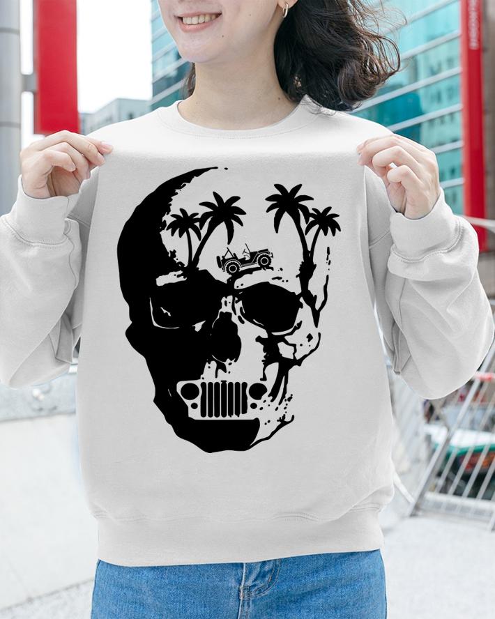 Official Jeep skull palm tree t-shirt sweatshirt