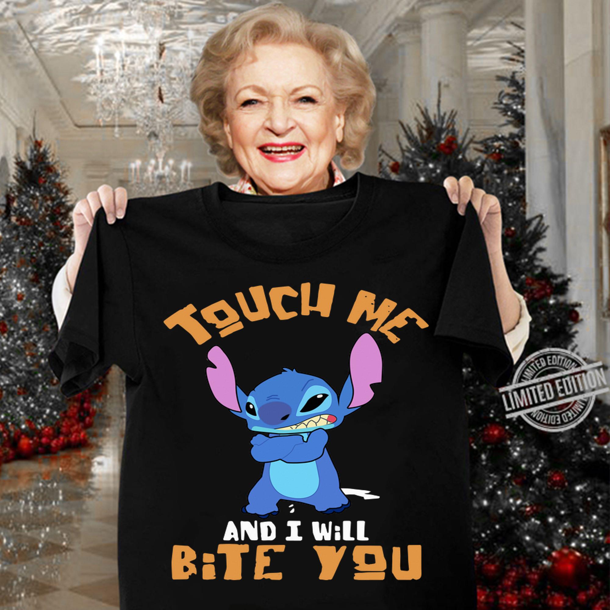 Stitch Touch Me And I Will Bite You 2 t-shirt woman shirt