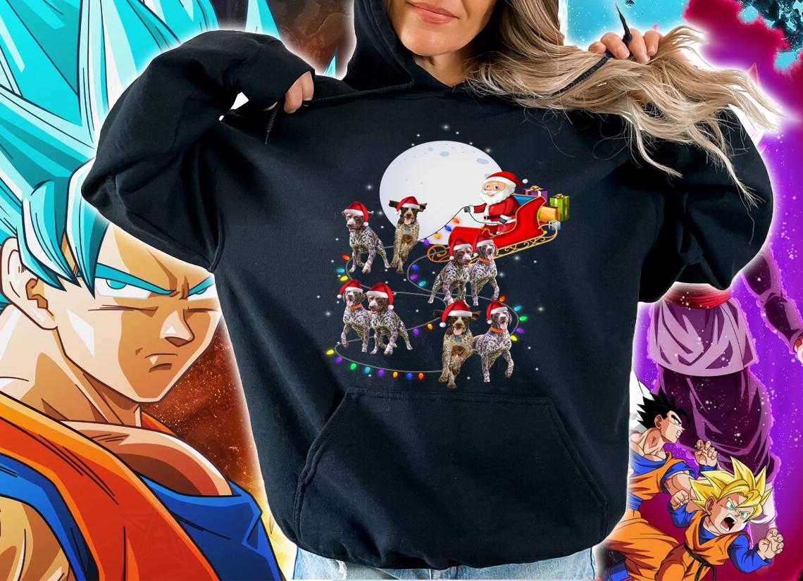 German Shorthaired Pointer Christmas Reindeer Lights Gifts t-shirt hoodie