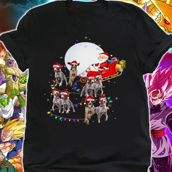 German Shorthaired Pointer Christmas Reindeer Lights Gifts t-shirt shirt