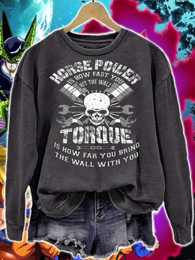 Diesel Mechanic Funny Horsepower Torque Gift Men's t-shirt sweatshirt