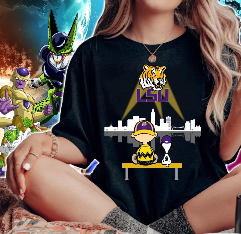 LSU Tigers Logo Snoopy and Charlie Brown t-shirt woman shirt