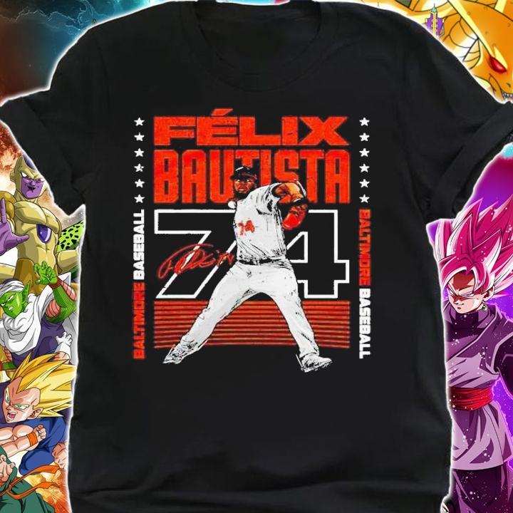 Felix Bautista Baltimore Orioles player name signature t-shirt shirt