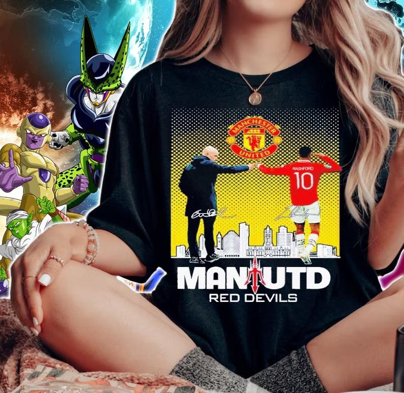 Erik Ten Hag and Macus Rafosh Man Utd Red Devils shirt t-shirt woman shirt
