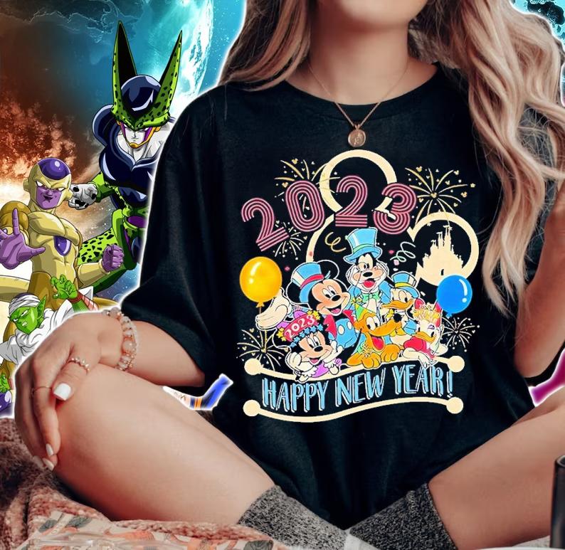 Mickey And Friends Disney Happy New Year 2023 Shirt t-shirt woman shirt