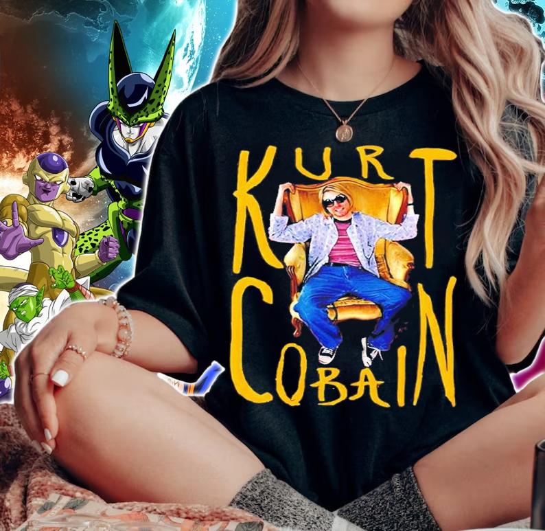 Nirvana Kurt Cobain Sitting Chair shirt t-shirt woman shirt