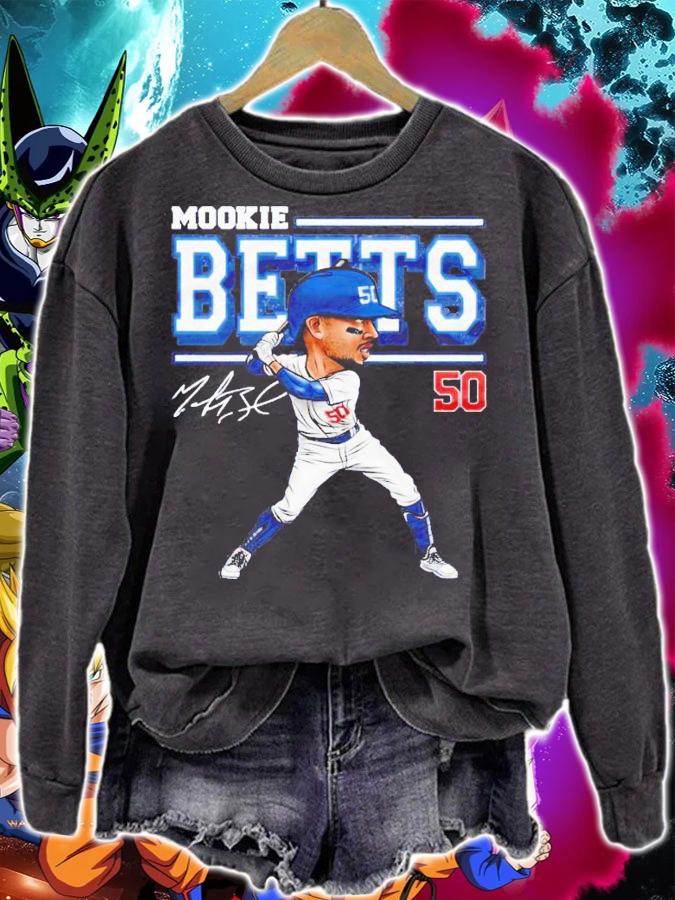 Mookie Betts Cartoon signature shirt t-shirt sweatshirt