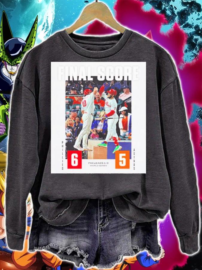 Phillies vs Astros final score poster shirt t-shirt sweatshirt