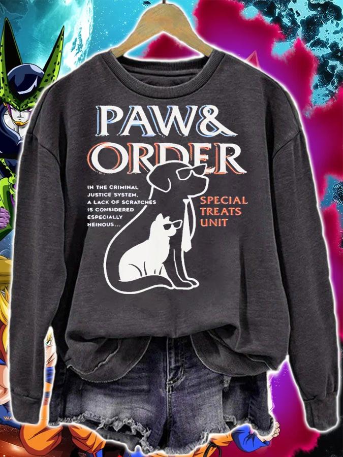 Paw and Order Special Feline Unit Pets Training Dog And Cat shirt t-shirt sweatshirt