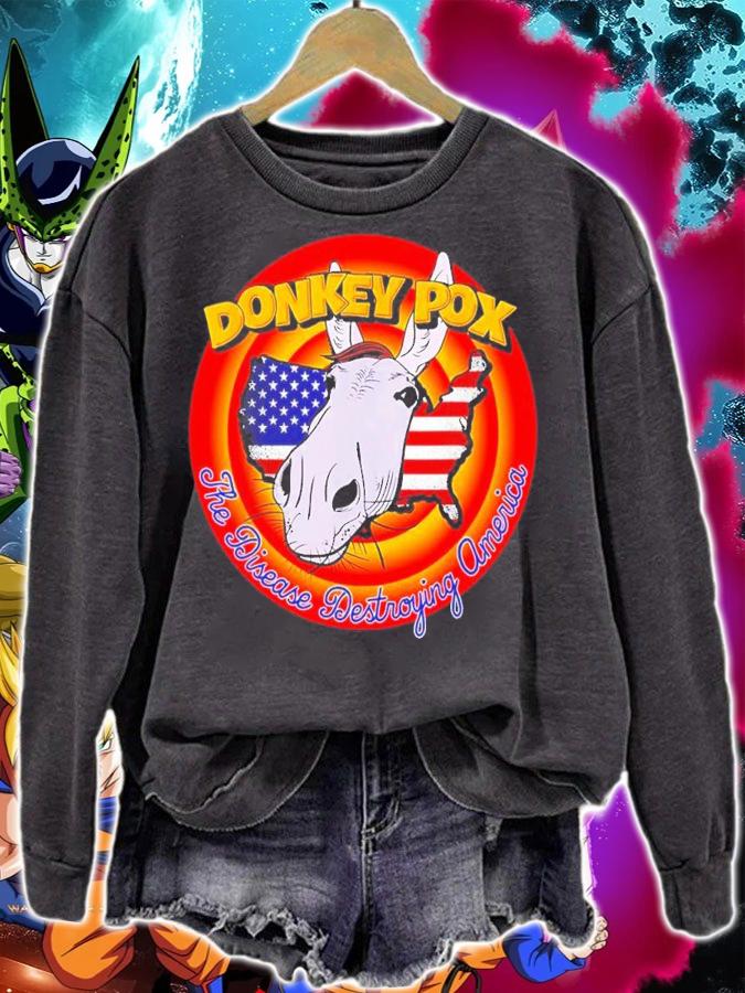 The Disease Destroying America Funny Vintage Donkey Pox shirt t-shirt