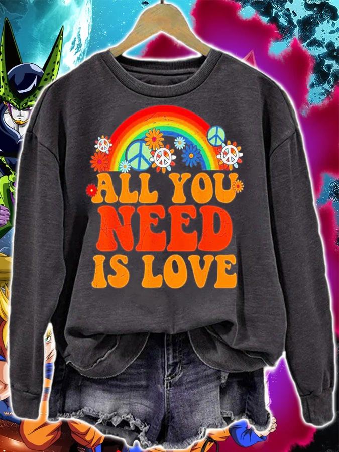 Peace Sign Love 60s 70s Tie Dye Hippie Halloween Shirt t-shirt sweatshirt