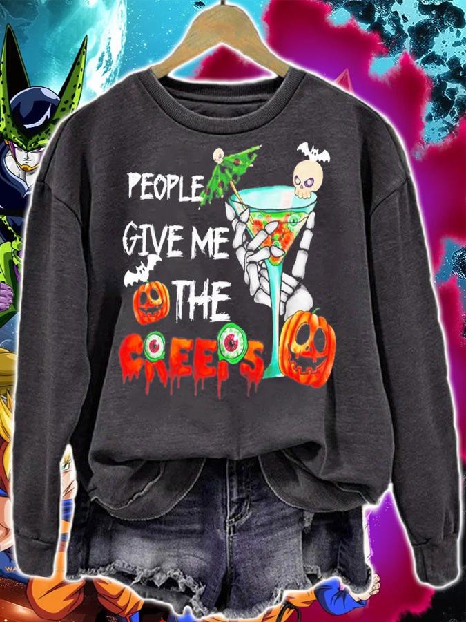 People Give Me Creeps Halloween T-Shirt t-shirt sweatshirt