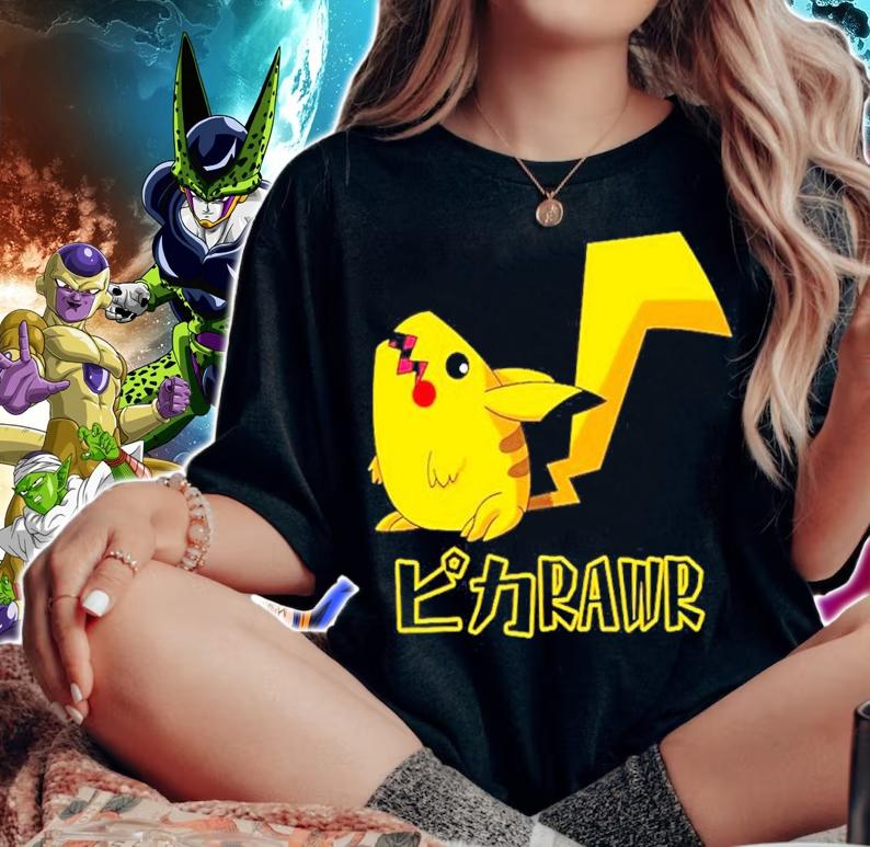 Pikarawr Pokemon Pikachu Rawr Shirt t-shirt woman shirt