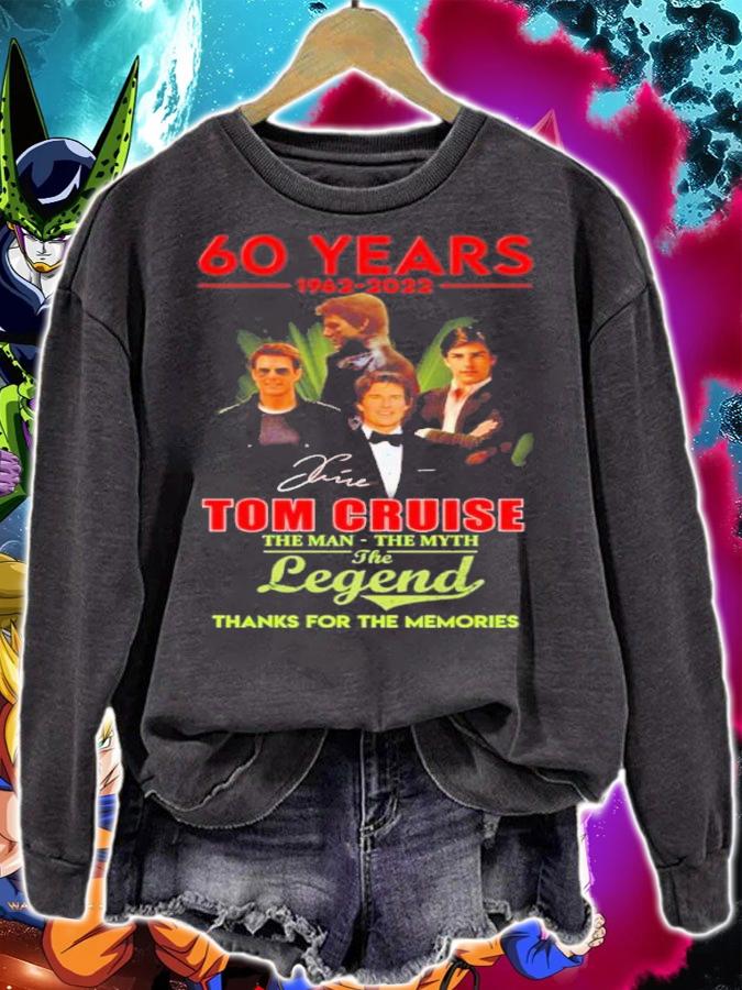 60 Years 1962-2022 Tom Cruise The Man The Myth The Legend Signatures Thank You For The Memories t-shirt sweatshirt
