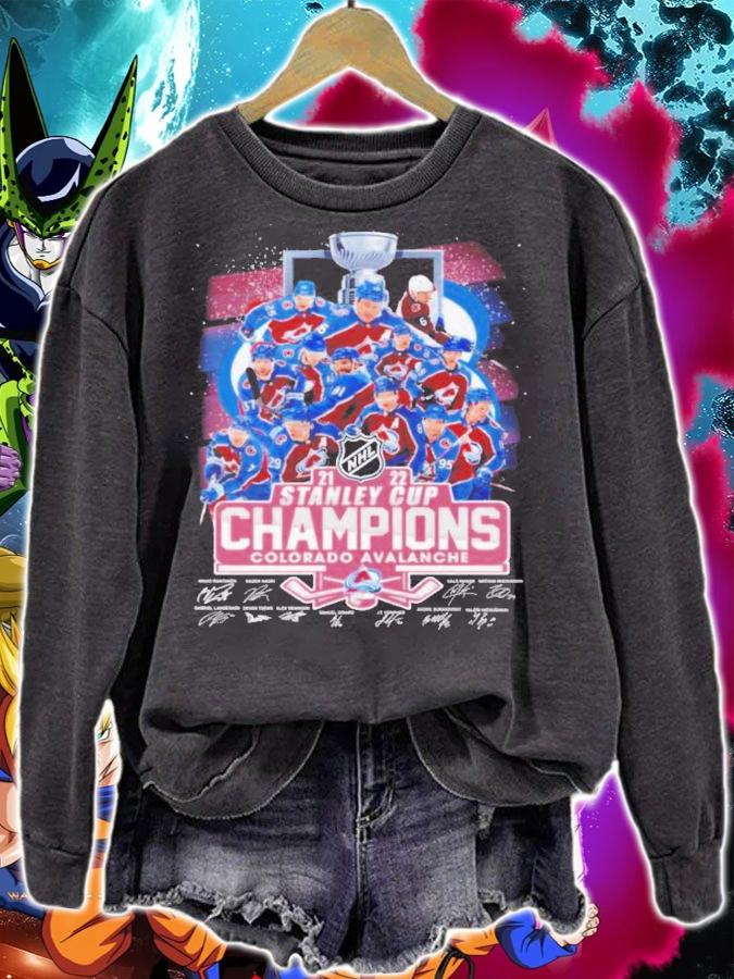 Colorado Avalanche 21-22 Stanley Cup Final Champions Signatures Shirt t-shirt sweatshirt