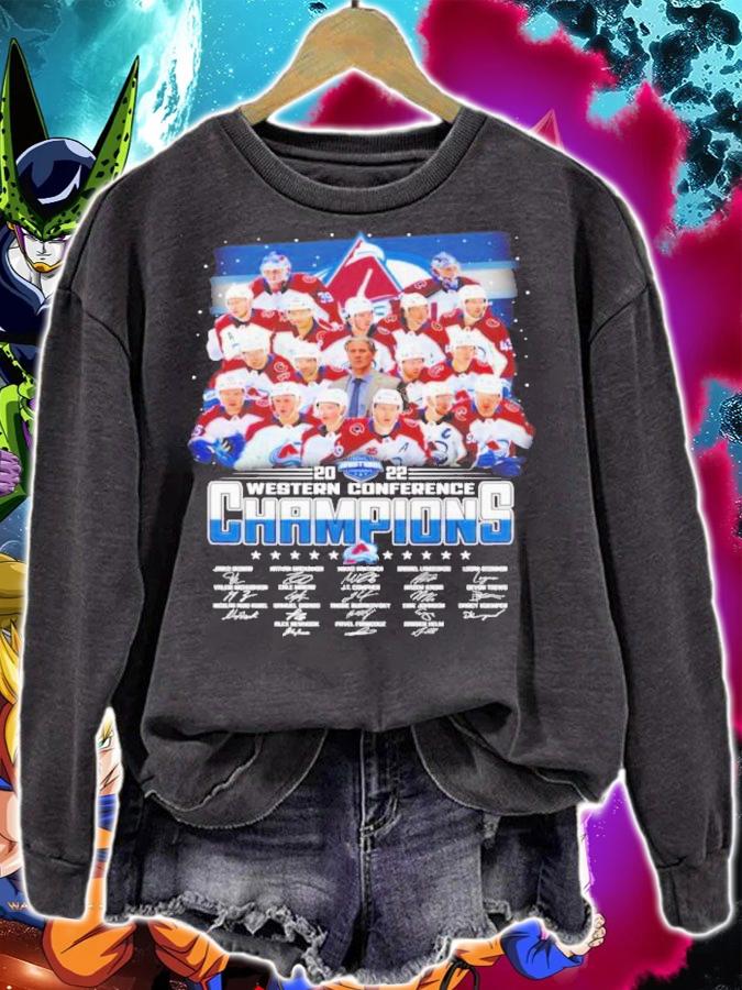 Colorado Avalanche Western Conference Champions 2022 Signatures Shirt t-shirt sweatshirt