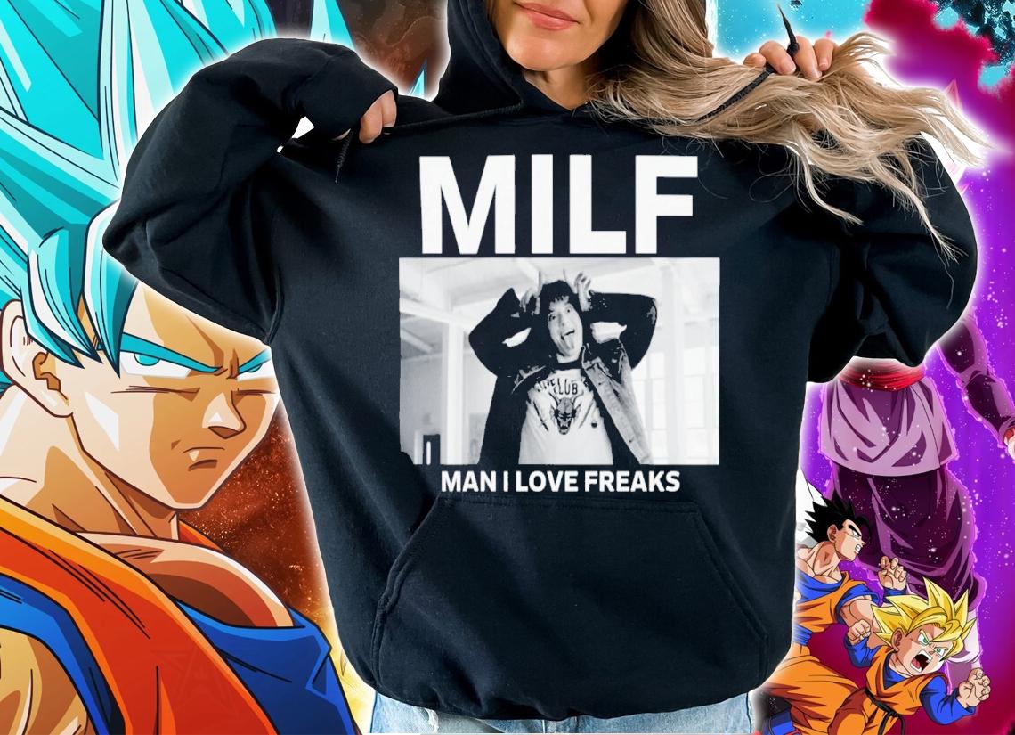 Stranger Things' Eddie Munson Milf Man I Love Freaks T-Shirt t-shirt hoodie