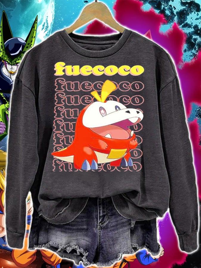 Typography Fuecoco Pokemon Shirt t-shirt sweatshirt