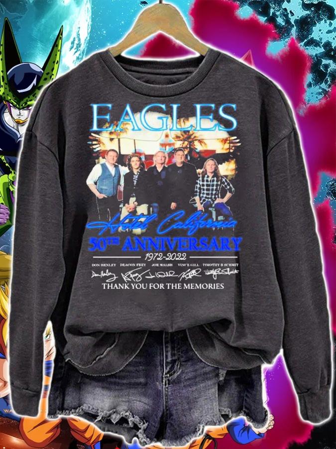 Eagles Hotel California 50th Anniversary 1972-2022 Signatures Thank You For The Memories T-Shirt t-shirt sweatshirt