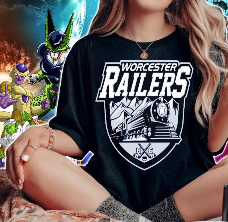 Echl Worcester Railers Hockey Logo 2022 T-Shirt t-shirt woman shirt