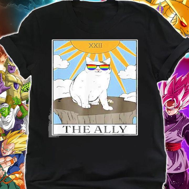 Gay Pride Pride Sunglasses Ally Cat Tarot Card T-Shirt t-shirt shirt