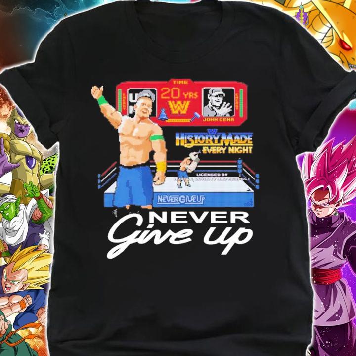 John Cena WWE 20 Years Never Give Up t-shirt shirt