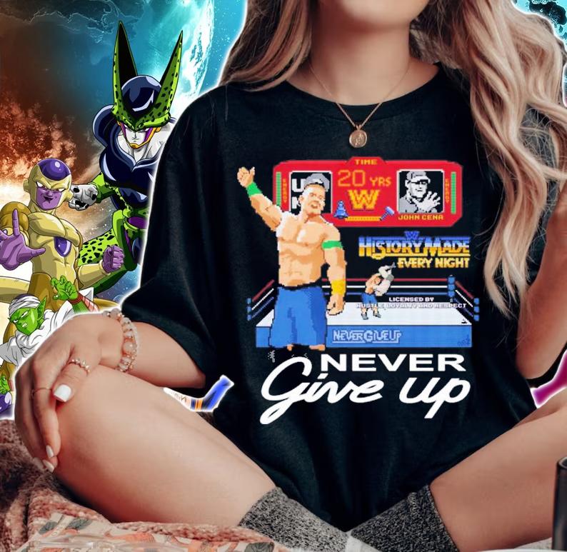 John Cena WWE 20 Years Never Give Up t-shirt woman shirt