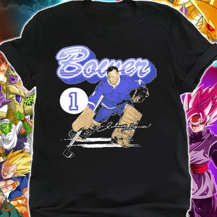 Johnny Bower Toronto Retro Script Hockey Signatures Shirt t-shirt shirt