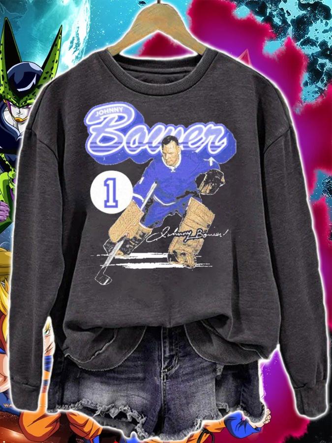 Johnny Bower Toronto Retro Script Hockey Signatures Shirt t-shirt sweatshirt