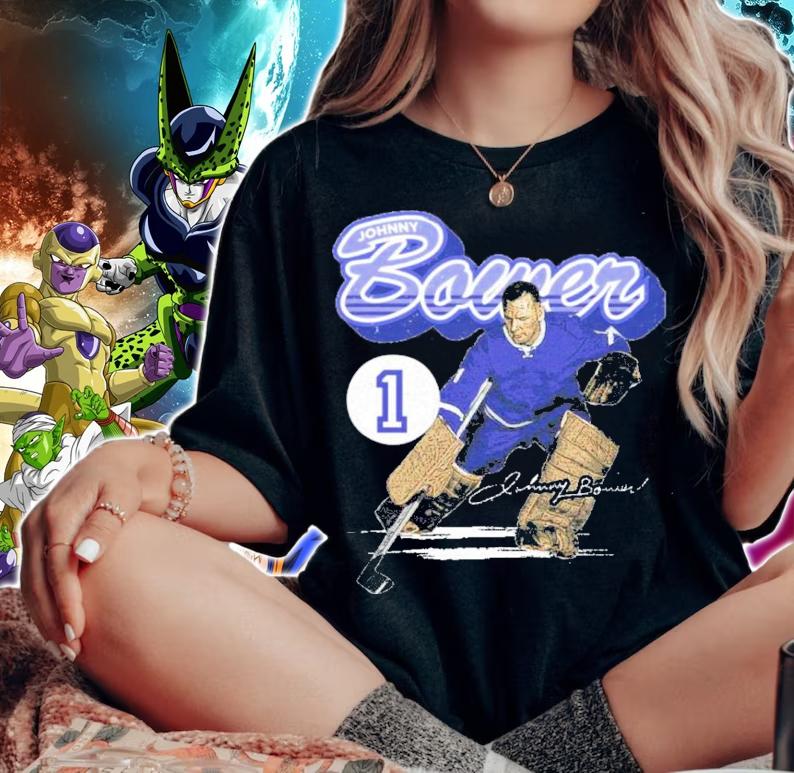Johnny Bower Toronto Retro Script Hockey Signatures Shirt t-shirt woman shirt