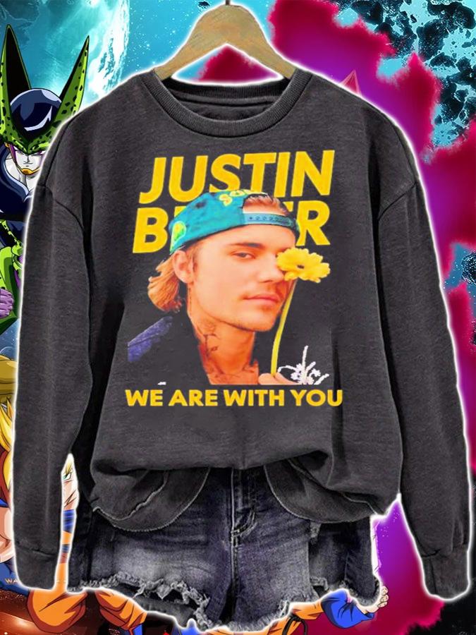 Justin Bieber We Are With You T-Shirt t-shirt sweatshirt