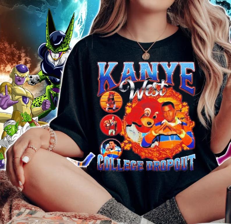 Kanye West Vintage The College Dropout Tour Concert 2022 T-Shirt t-shirt woman shirt