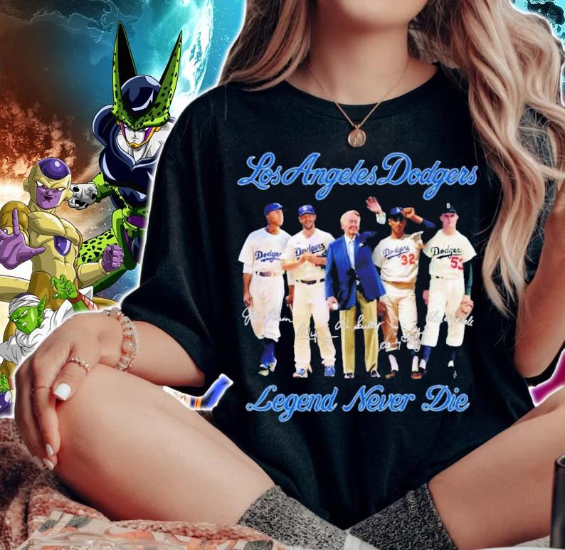 Los Angeles Dodgers Vin Scully Signatures Legend Never Die Shirt t-shirt woman shirt