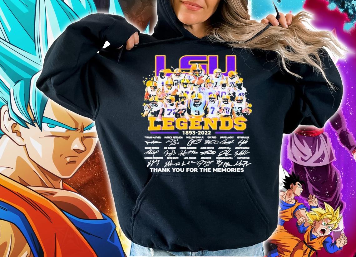 LSU Tigers Legends Team 1893-2022 Signatures Thank You For The Memories Shirt t-shirt hoodie