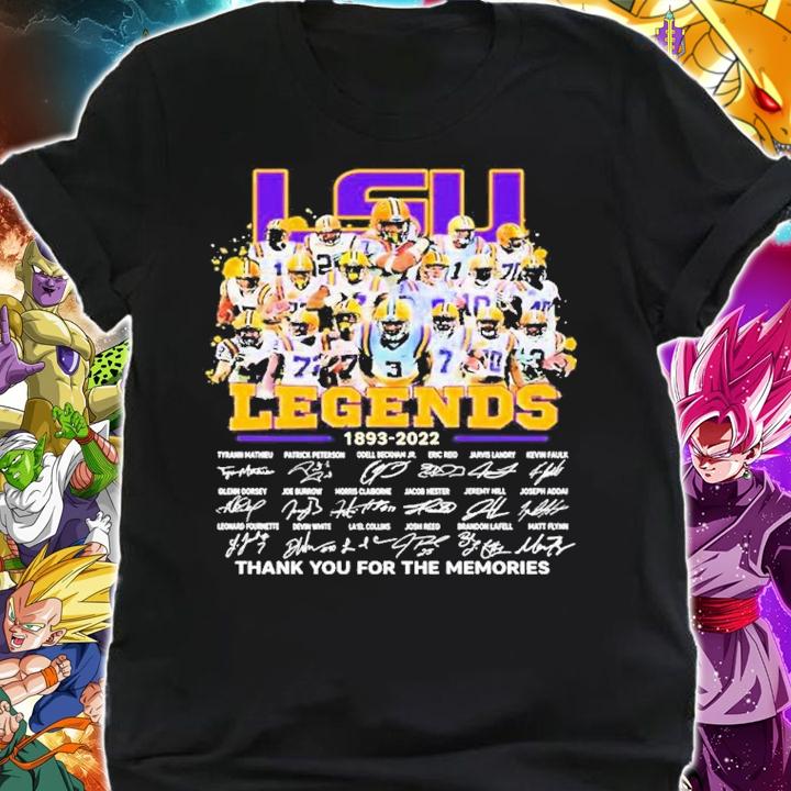 LSU Tigers Legends Team 1893-2022 Signatures Thank You For The Memories Shirt t-shirt shirt