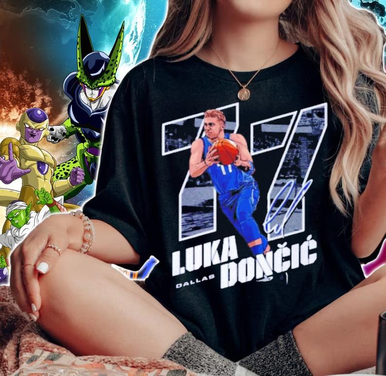 Luka Doncic 77 Dallas Basketball Signatures Shirt t-shirt woman shirt