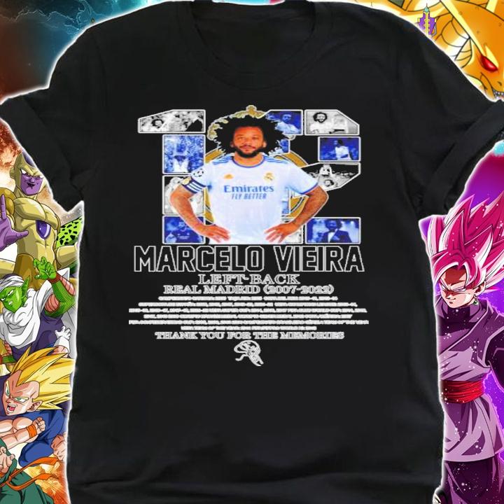 Marcelo Vieira Left-Back Real Madrid 2007-2022 Signatures Thank You For The Memories Shirt t-shirt shirt