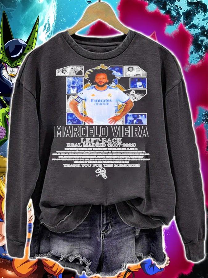Marcelo Vieira Left-Back Real Madrid 2007-2022 Signatures Thank You For The Memories Shirt t-shirt sweatshirt