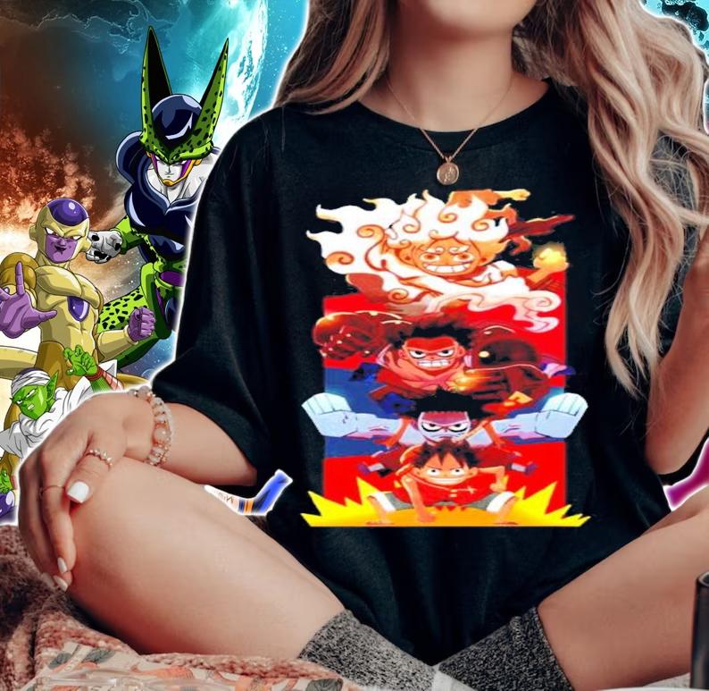 One Piece Luffy Nika Joyboy Shirt t-shirt woman shirt