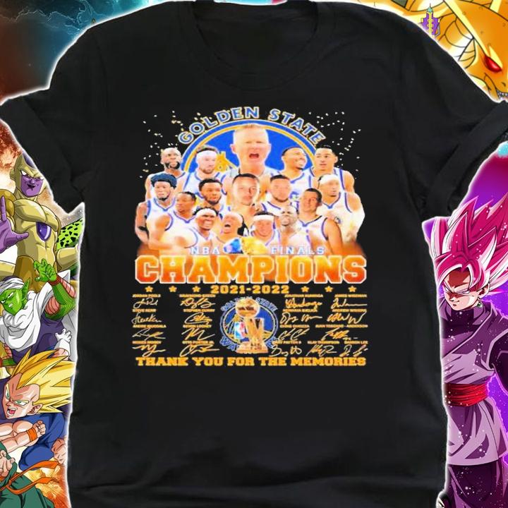 NBA Finals Champions Golden State Warriors Team Signatures Thank You For The Memories t-shirt shirt