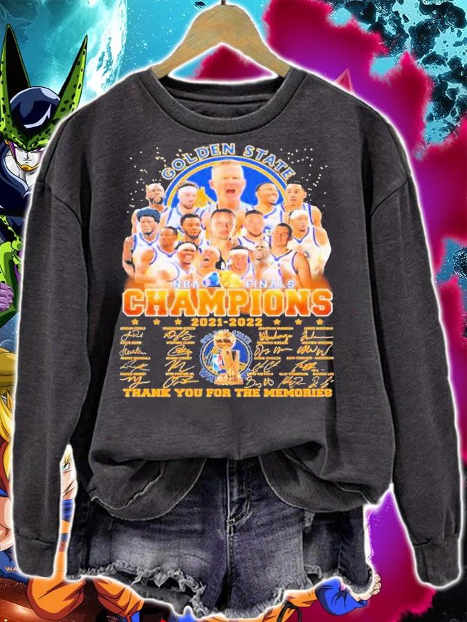 NBA Finals Champions Golden State Warriors Team Signatures Thank You For The Memories t-shirt sweatshirt