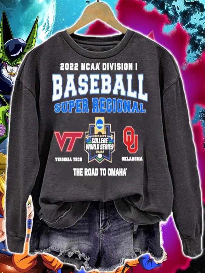 NCAA Division I Baseball Super Regional Oklahoma Vs Virginia Tech The Road To Omaha t-shirt sweatshirt