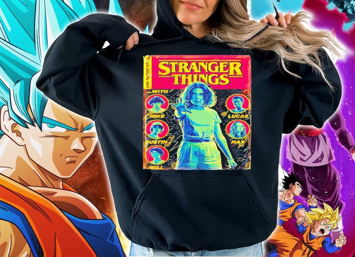 Netflix Stranger Things Group Shot Comic Cover Shirt t-shirt hoodie