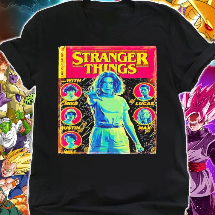Netflix Stranger Things Group Shot Comic Cover Shirt t-shirt shirt