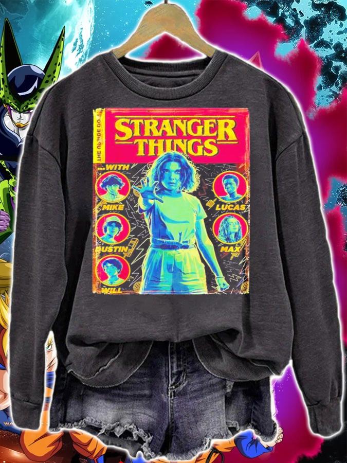 Netflix Stranger Things Group Shot Comic Cover Shirt t-shirt sweatshirt