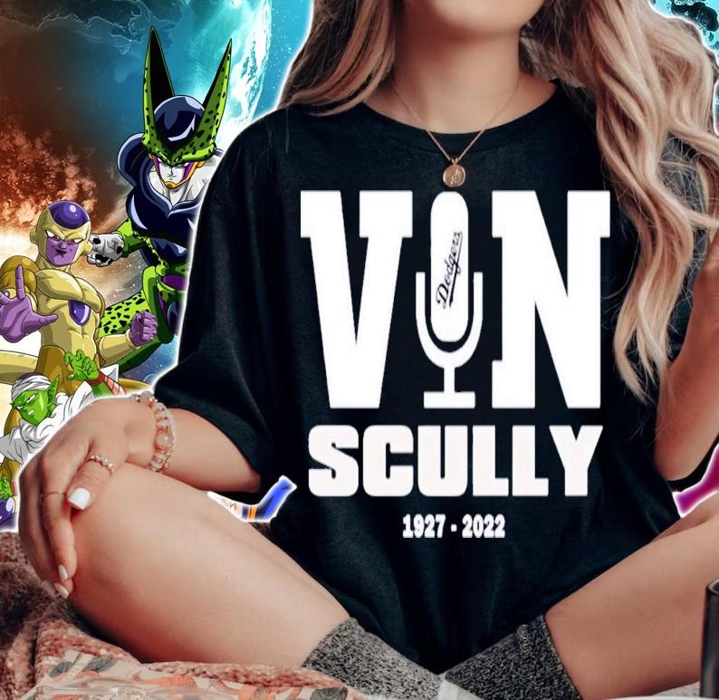 RIP Vin Scully Microphone 1927-2022 T-Shirt t-shirt woman shirt