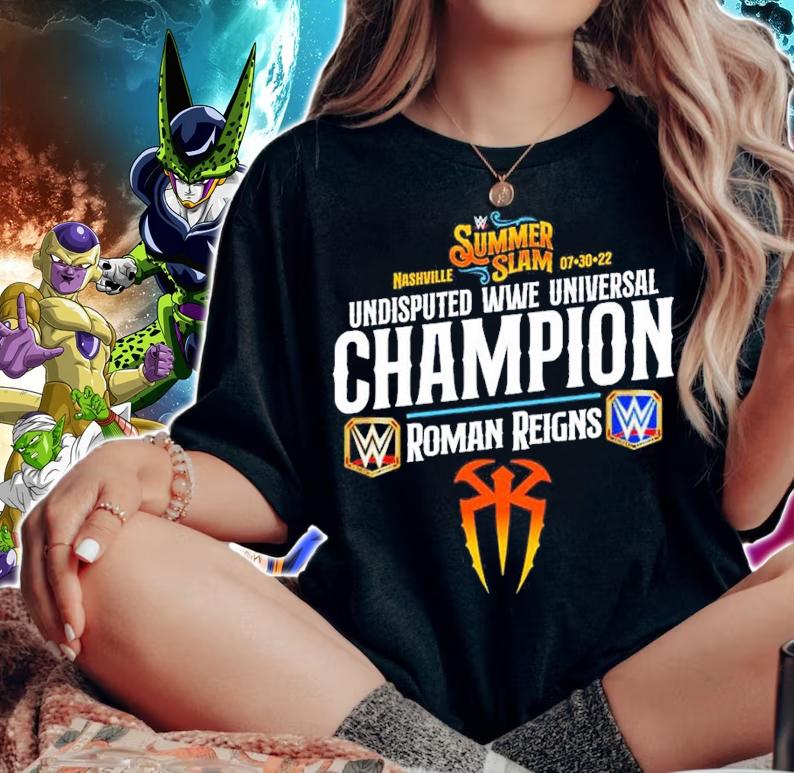 Roman Reigns SummerSlam 2022 Undisputed WWE Universal Champion shirt t-shirt woman shirt